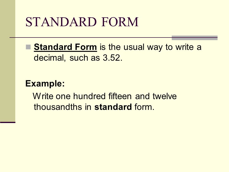 chapter 3 l3 1 notes representing decimals place value chart the standard form of a whole number