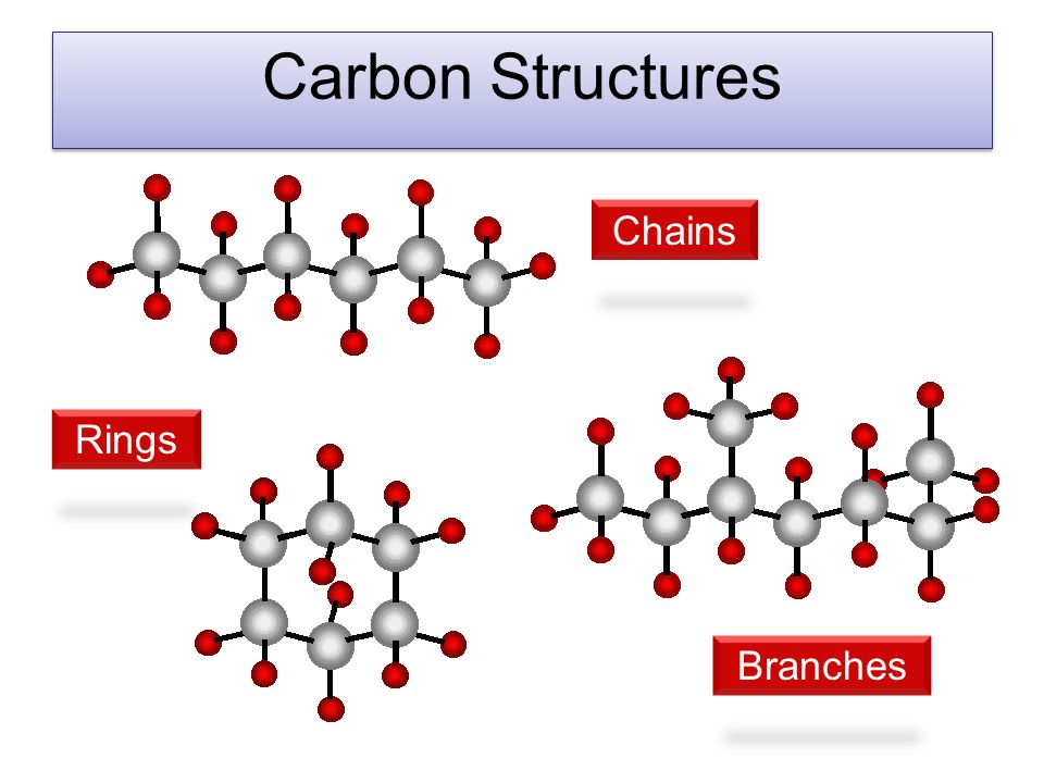 Carbon Structures Chains Branches Rings