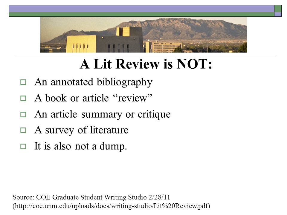 Literature review article critique