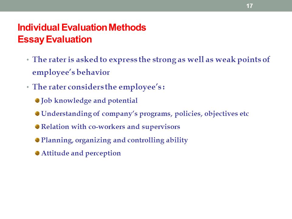 Evaluation Argument Essay