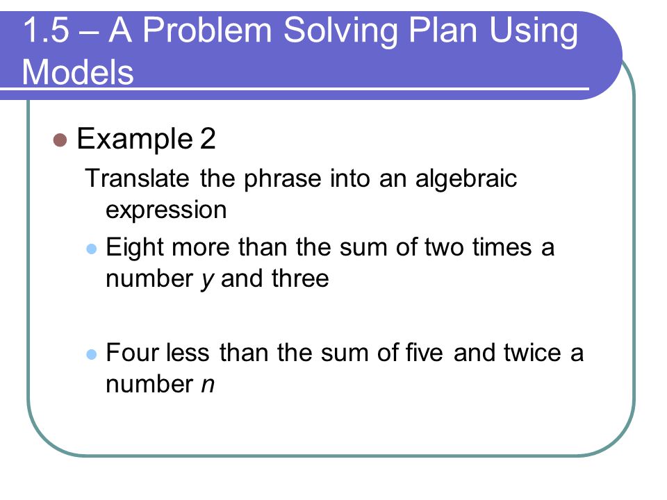 Problem Solving Writing