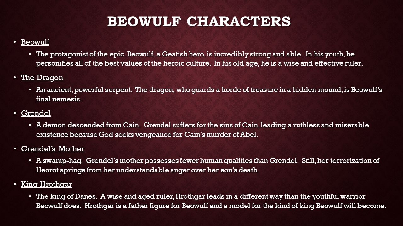 Heroic characters of literature beowulf