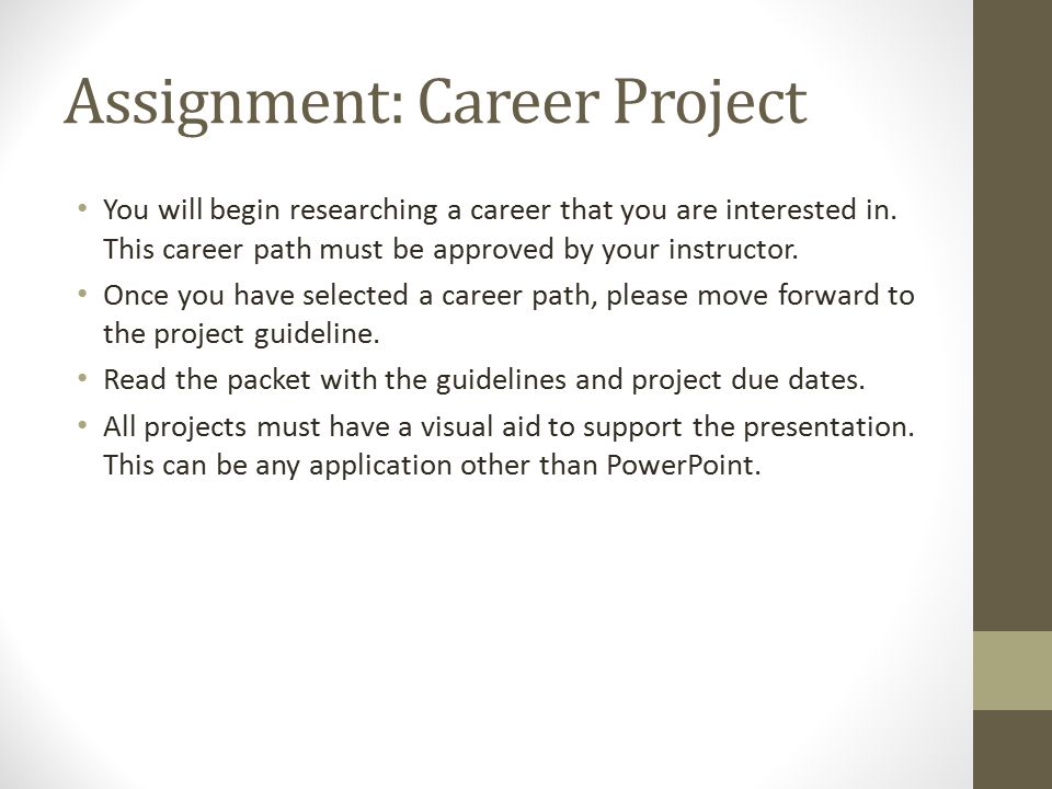 career project powerpoint