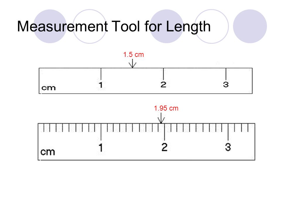 Measurement Tool for Length 1.5 cm 1.95 cm