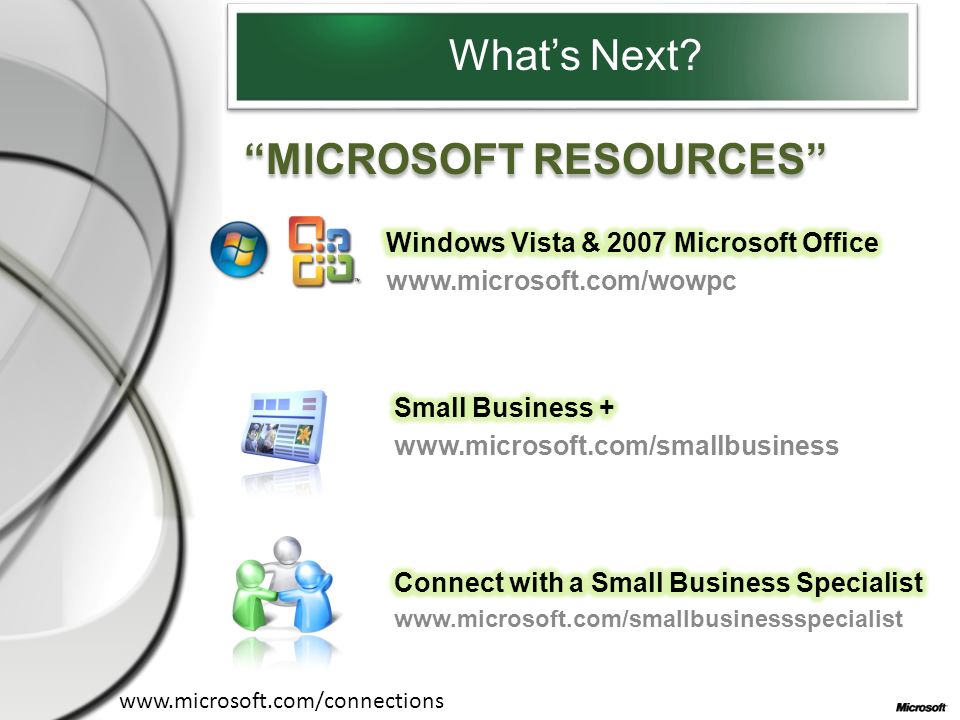 What’s Next   MICROSOFT RESOURCES