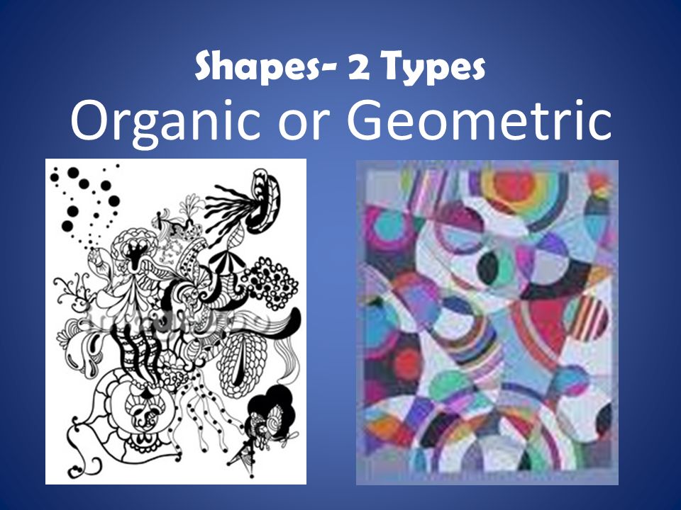 Shapes- 2 Types Organic or Geometric