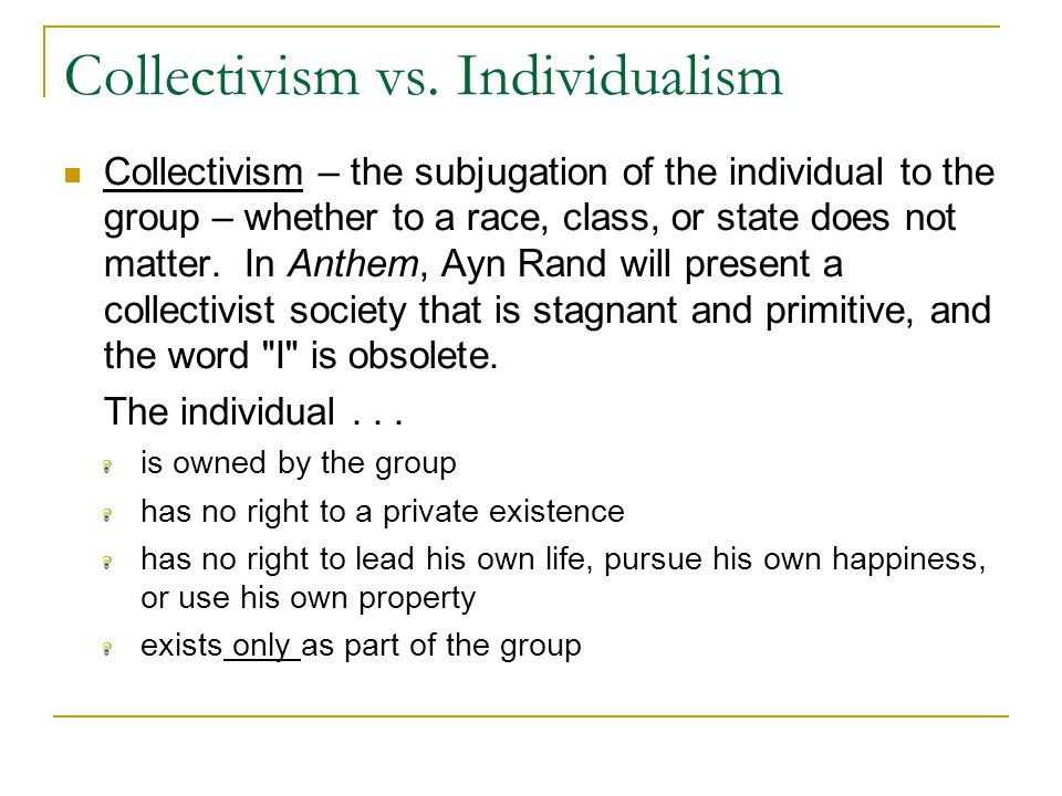 collectivism in anthem collectivism in anthem