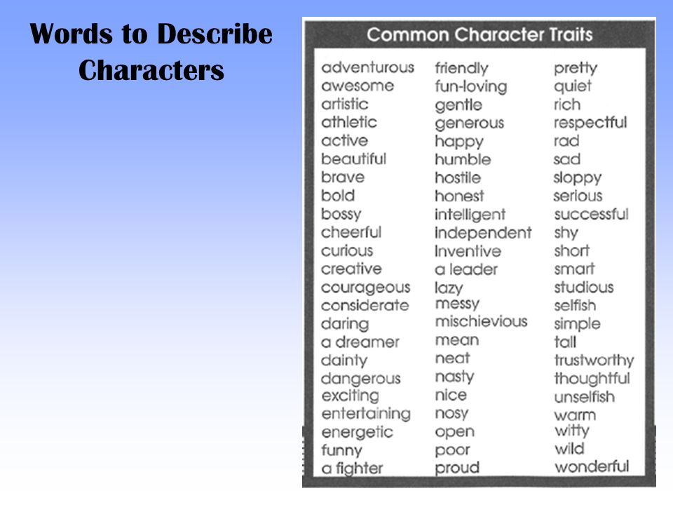 words to describe characters under fontanacountryinn com words to describe characters