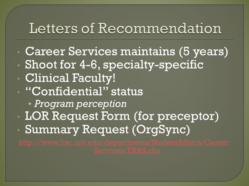 tcom letter of recommendation