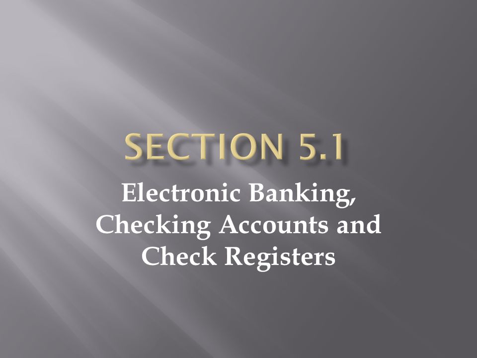 checking registers