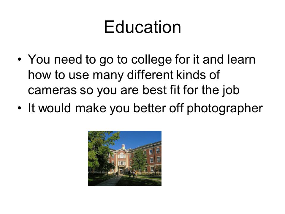 job description of a photographer