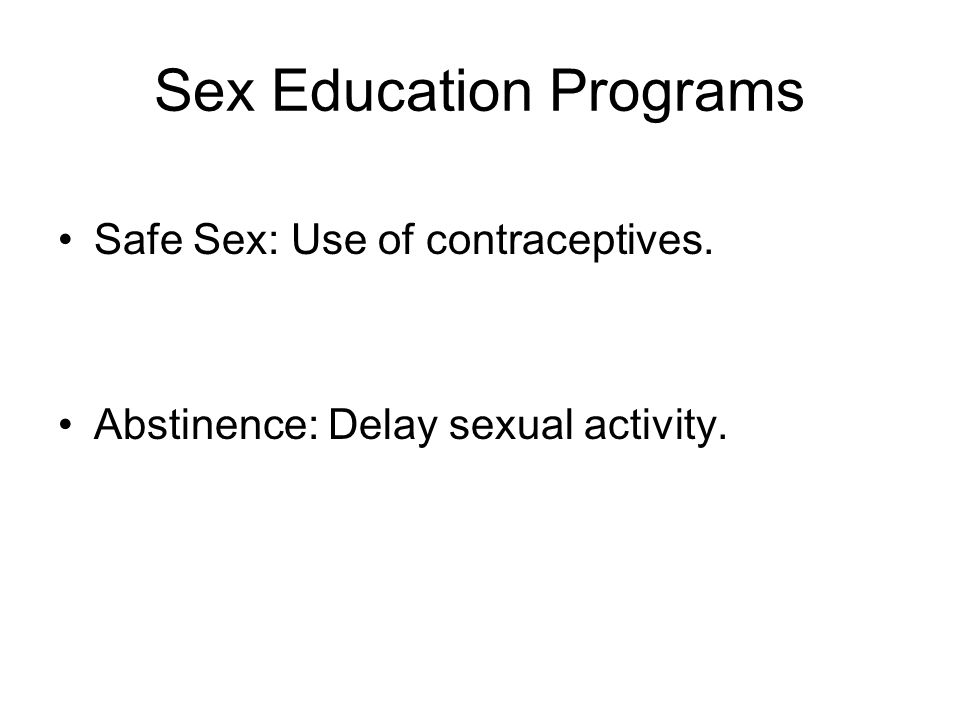 Essay on sex education or abstinence