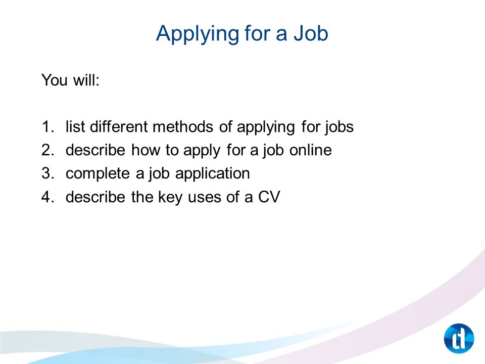 skills when applying for a job