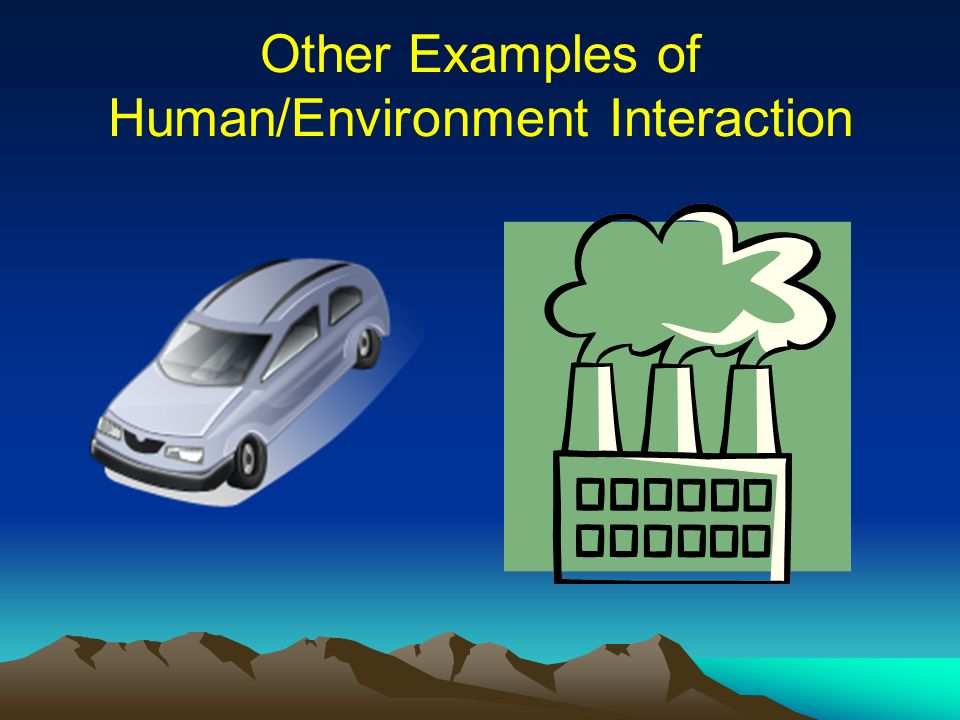 Other Examples of Human/Environment Interaction