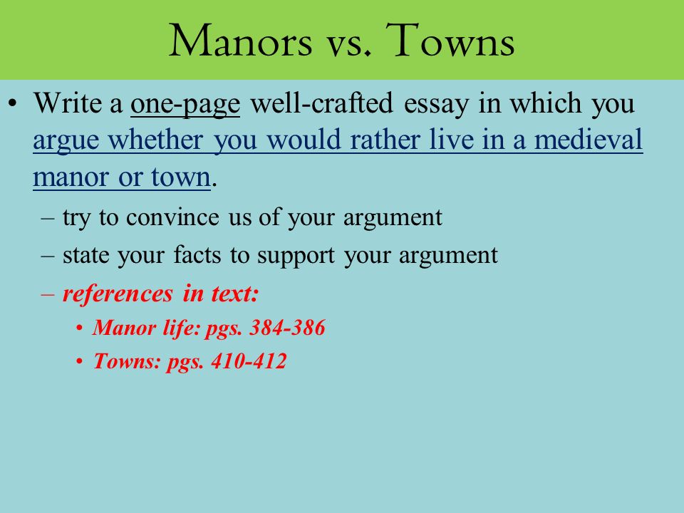 Manors vs.