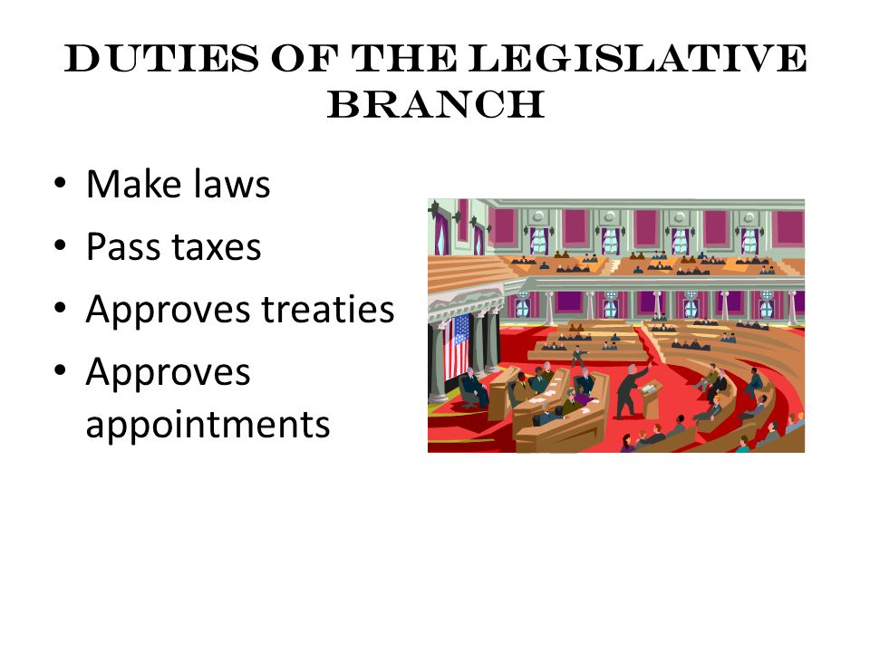 The legislative branch The Constitution created Congress.
