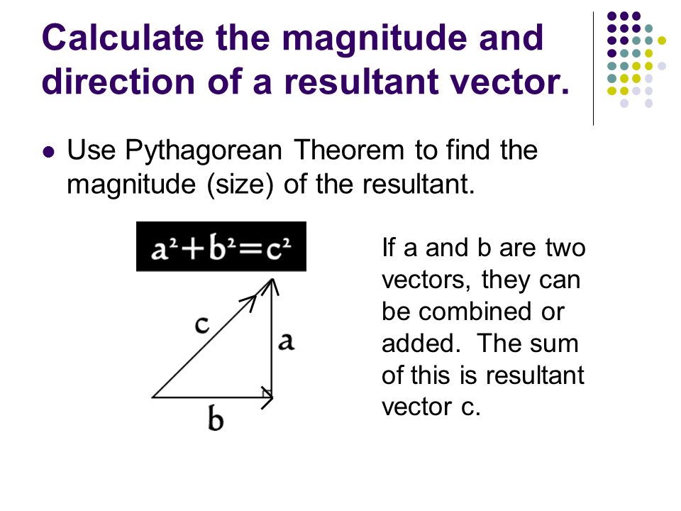 vectors basic vocabulary vector quantity described by magnitude c vector size