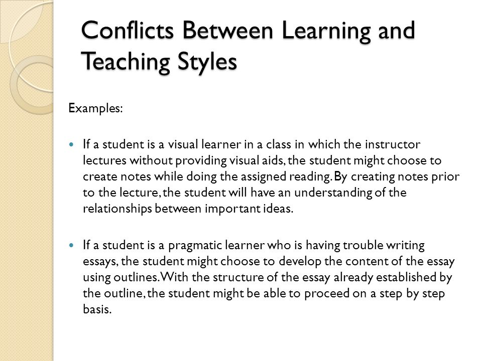 Visual Learner Essay