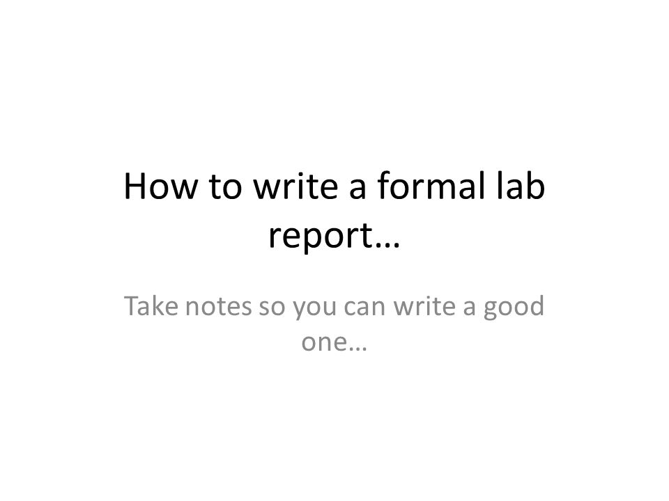 Sample Lab Report #2