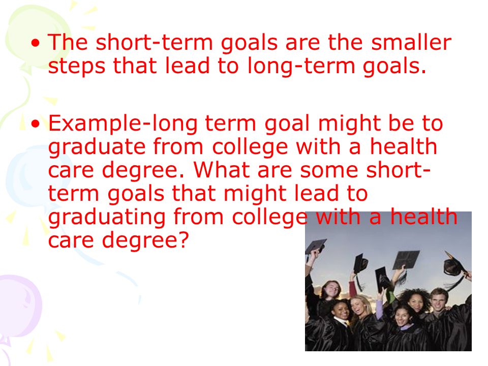 what are some short term goals