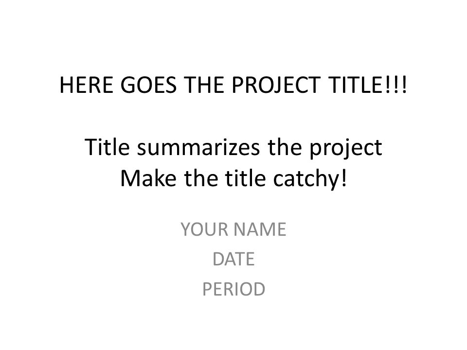 project title examples for students application project titles