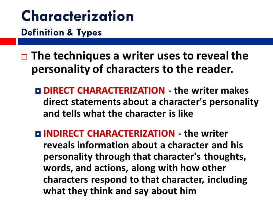 direct characterization definition