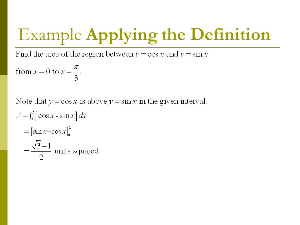 Ap Calculus Ab Chapter 7 S Of Definite Integrals 5 Example Applying The Definition