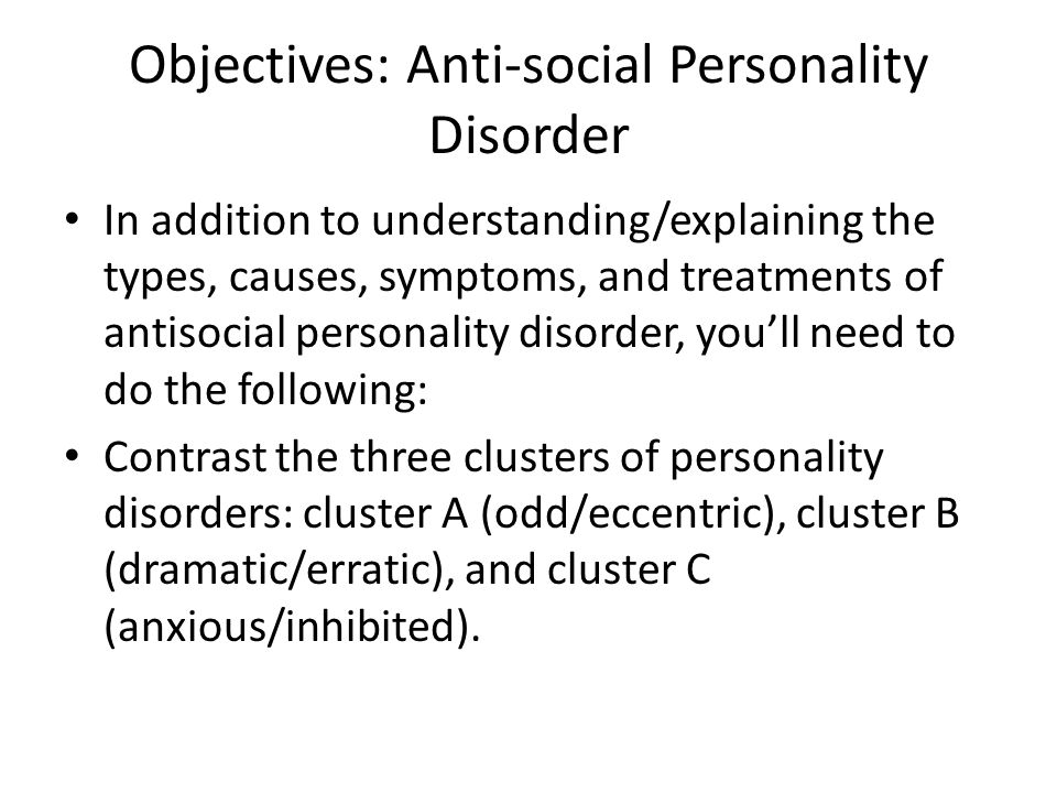 an analysis of the antisocial personality disorder as an affliction Histrionic personality disorder from wikipedia, the free encyclopedia jump to: navigation, search histrionic personality disorder. an analysis of the antisocial personality disorder as an affliction Histrionic personality disorder from wikipedia, the free encyclopedia jump to: navigation, search histrionic personality disorder.