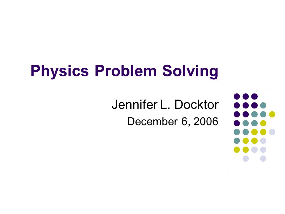 Solving Physics Problems Online