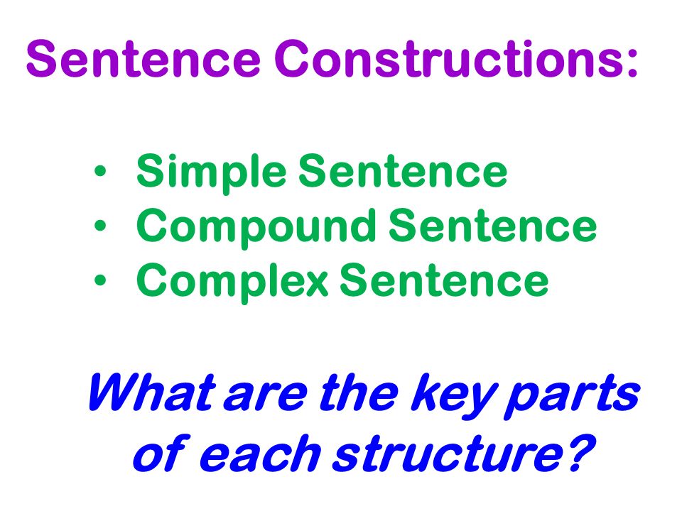 sentance structures