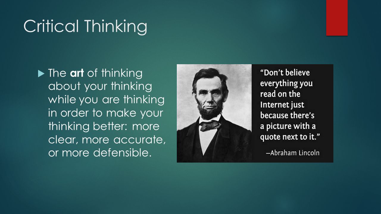 Critical Thinking Quote