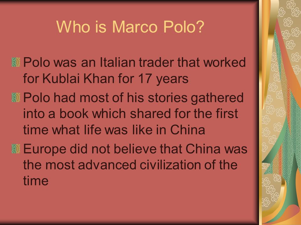 Who is Marco Polo.