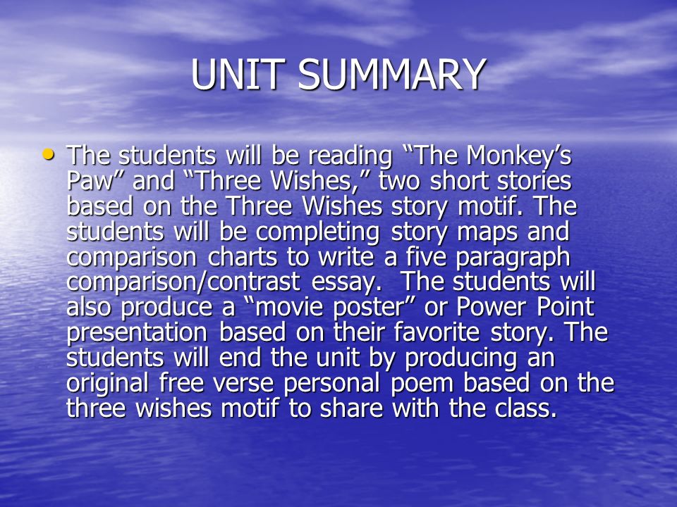 essay on the monkeys paw and the third wish essay on the monkeys paw and the third wish