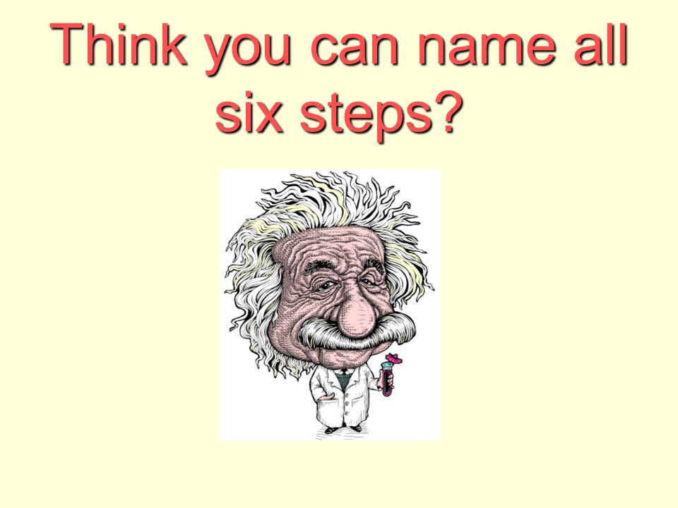 Think you can name all six steps