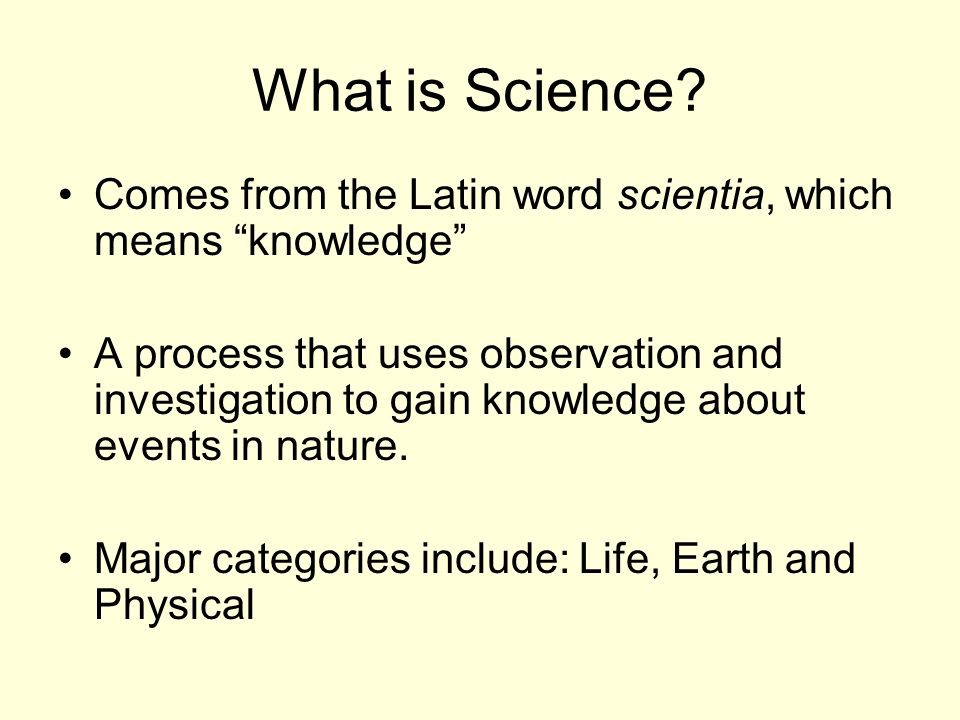 What is Science.