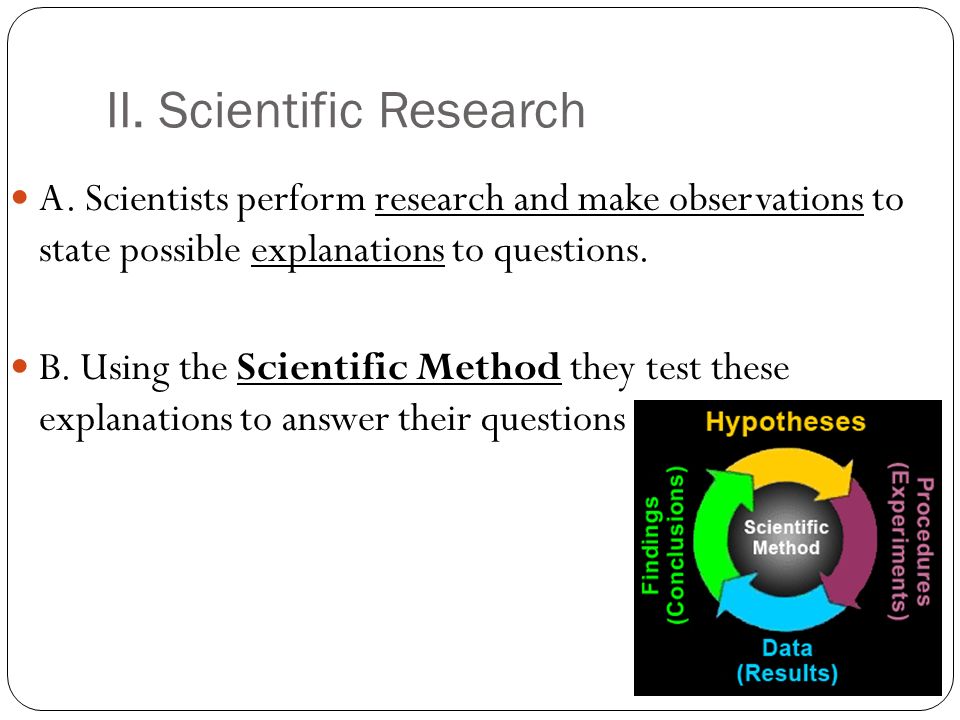 II. Scientific Research A.