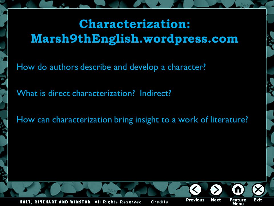what is direct characterization