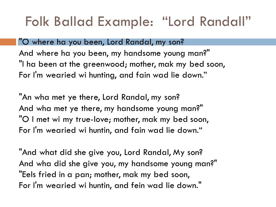 lord randal poetry analysis lord randal poetry analysis