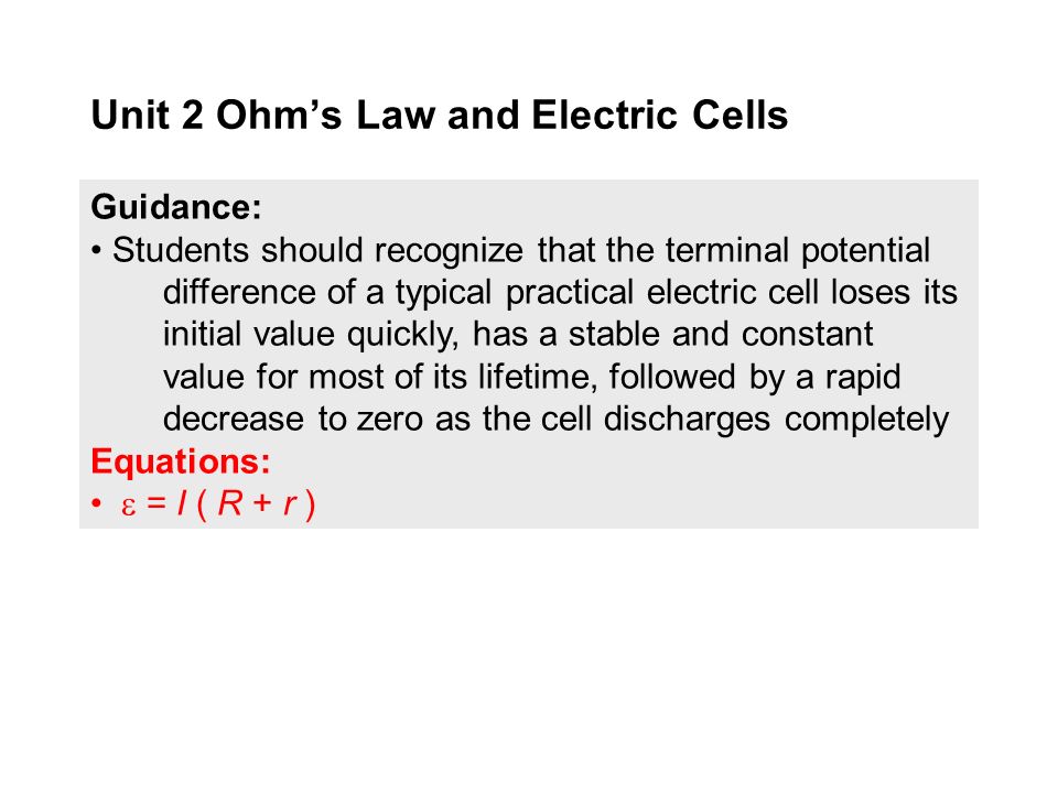Understandings Cells Internal Resistance Secondary Terminal 3 Applications