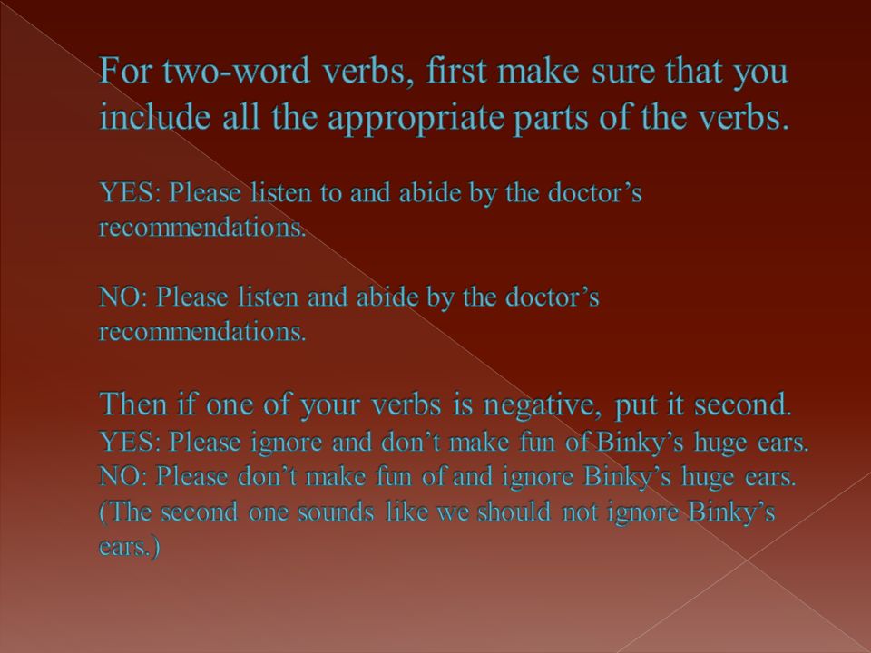 here are some general guidelines for keeping your balance in noun form of ignore