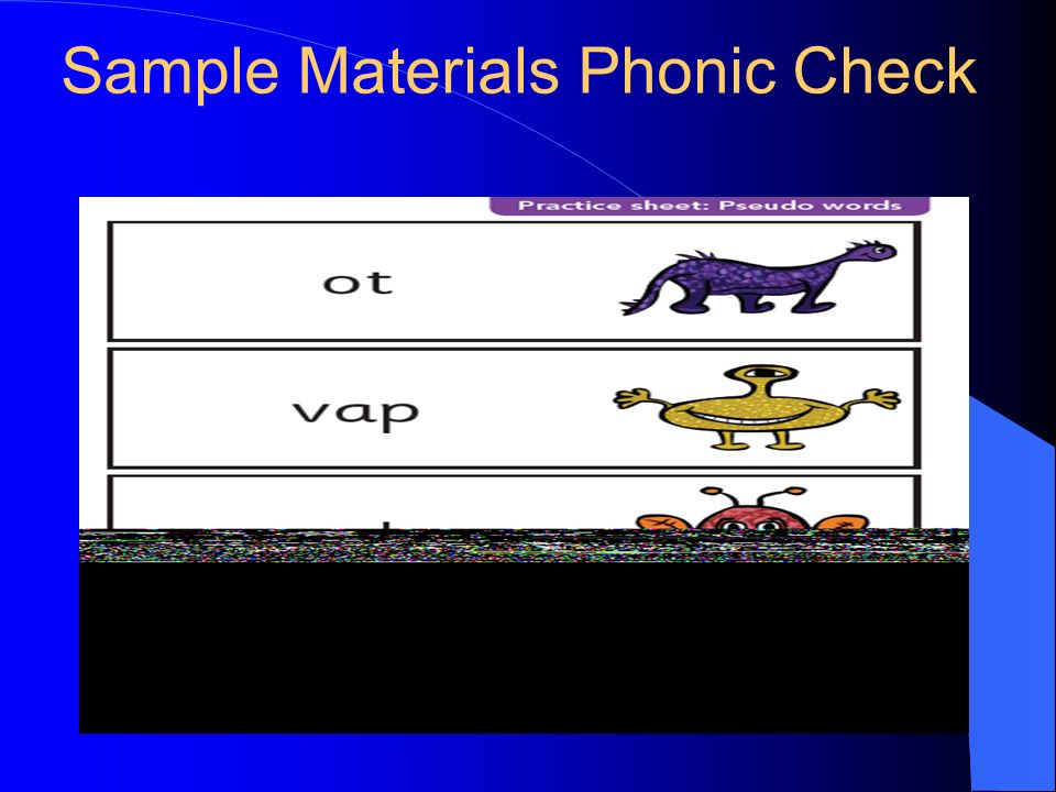 Sample Materials Phonic Check