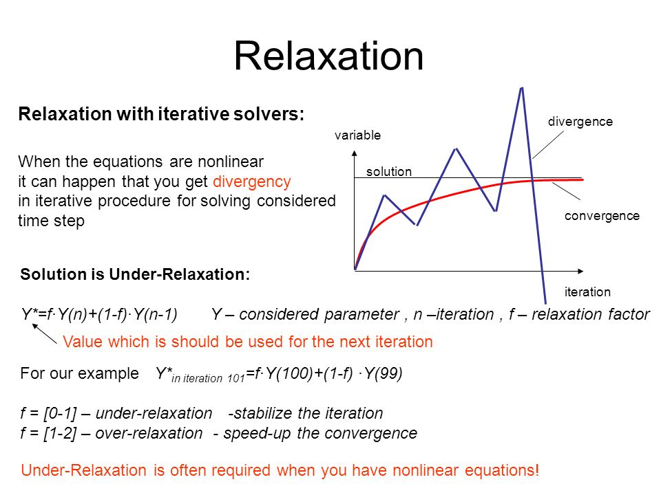 Lecture Objectives Review Define Residual And Relaxation Simple Relaxation With Iterative Solvers When The Equations Are Nonlinear It Can Happen That You