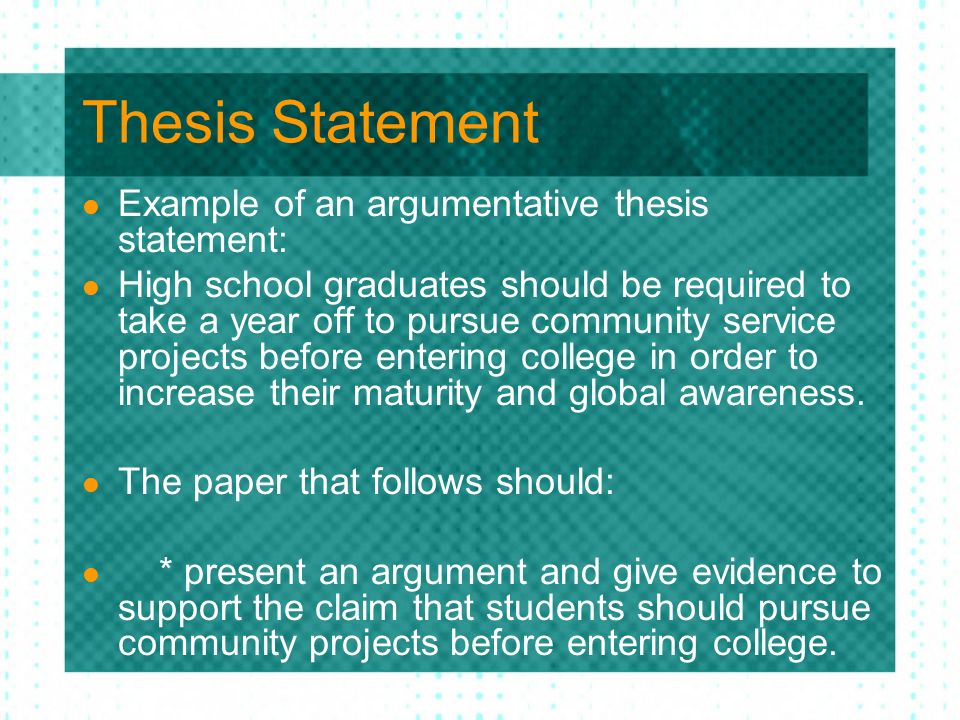 Thesis Statement on Pinterest | Argumentative Writing, High