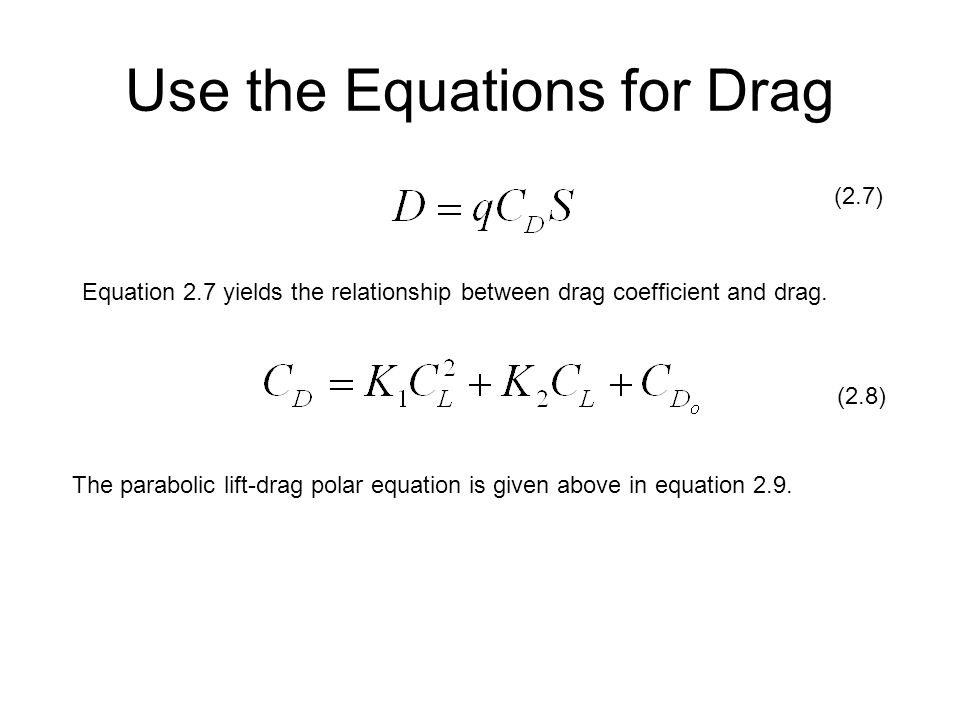 Coefficient Of Drag Equation Talkchannels The Master Equation Dr Dimitri Mavris Boeing Ociate Professor