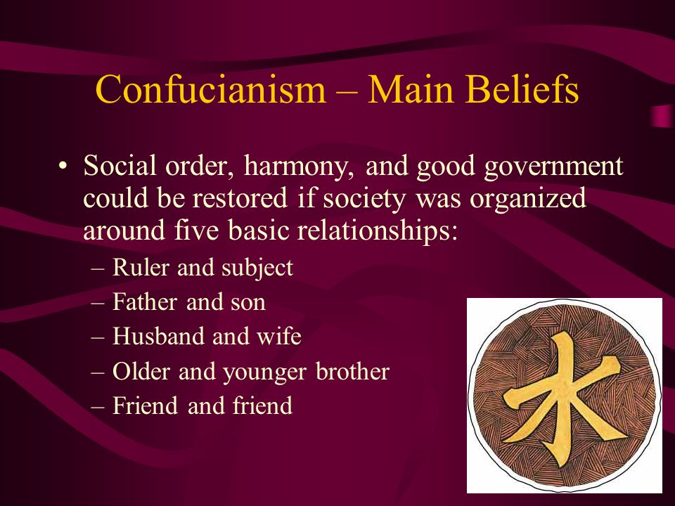 What are the five key relationships according to Confucius?