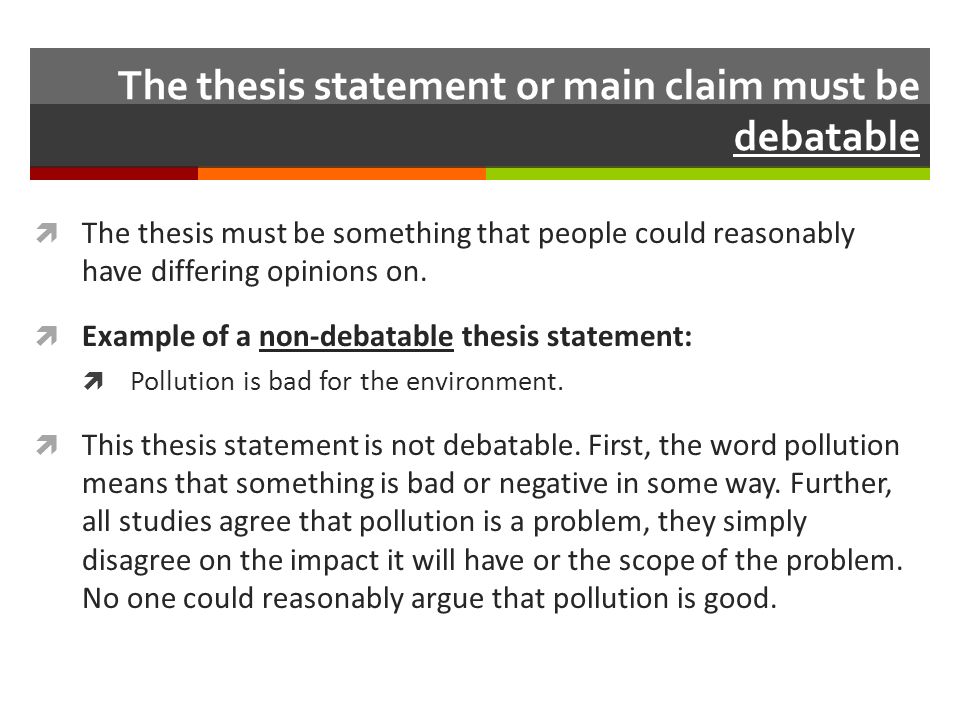 debatable claim thesis statement debatable claim thesis statement