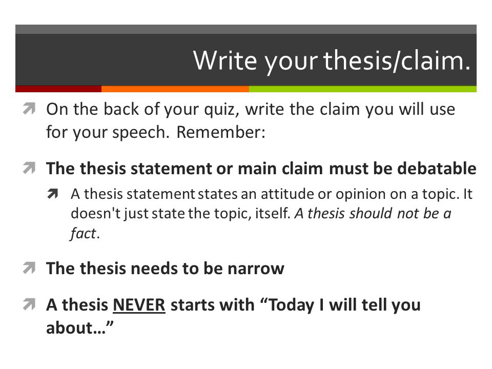 Informative Thesis Statement