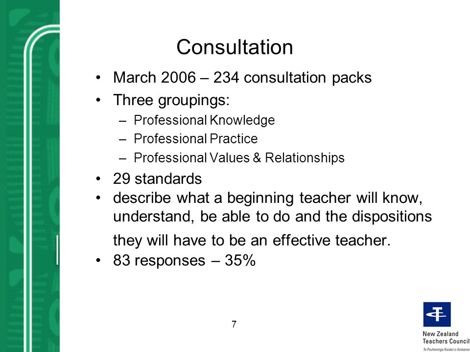 1 Teacher Education Works June The Nz Teachers Council Te 7 Consultation