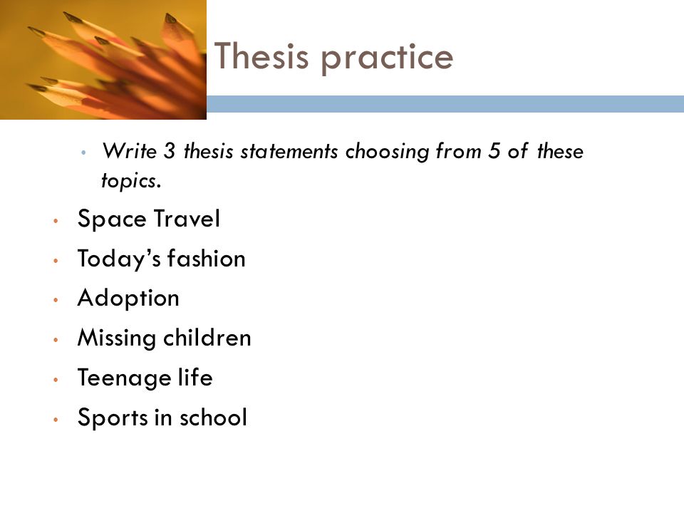 Thesis Statement As A Question