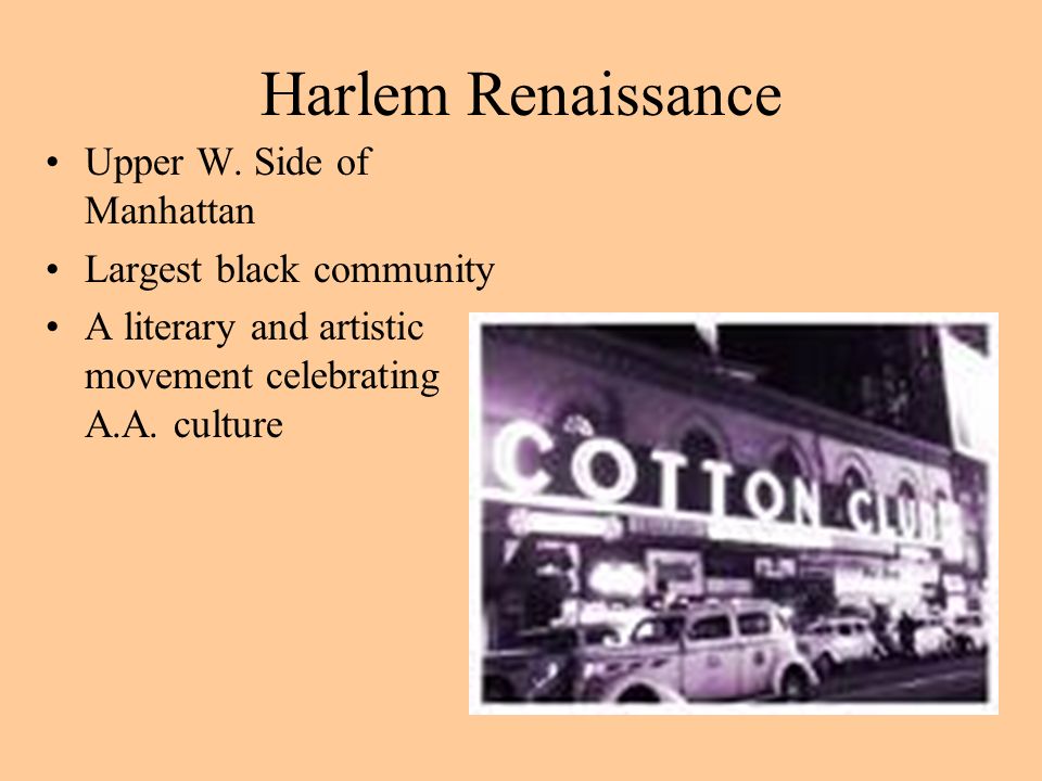 Harlem Renaissance Upper W.